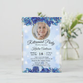 Élégant Sparkly Gold Retraite Party Invitation (Debout devant)