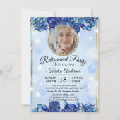 Élégant Sparkly Gold Retraite Party Invitation (Devant)