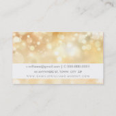 ELEGANT SPARKLY LIGHT grillige gouden bokeh Visitekaartje (Achterkant)