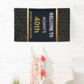 Elegant Speciaal 40e verjaardag Gold Spandoek (Insitu)
