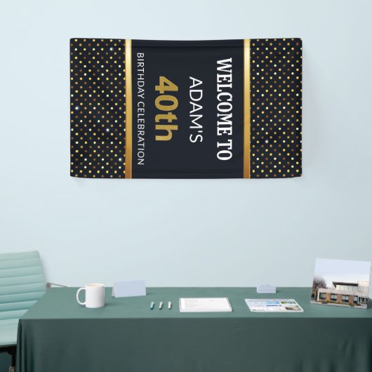 Elegant Speciaal 40e verjaardag Gold Spandoek (Beurs)