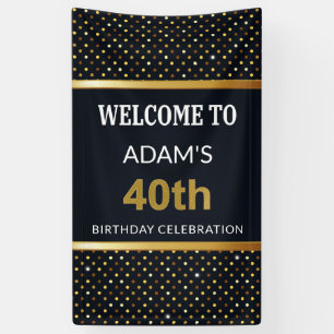 Elegant Speciaal 40e verjaardag Gold Spandoek