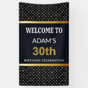 Elegant, speciaal aangepast 30e verjaardag, goud e spandoek