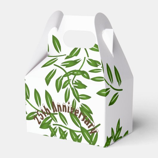 Elegant Speciaal Jubileum Groene Vloeiing Bedankdoosjes (Voorkant Zijde)