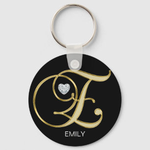 Elegant Specialized Gold Monogrammed Letter E Sleutelhanger