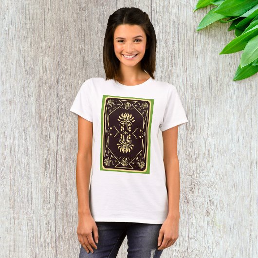 Elegant spelen Kaart zwart goud T-shirt