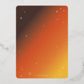 Elegant Spider Web Halloween Foil Invitation (Verso)