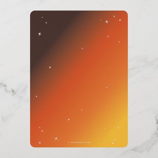 Elegant Spider Web Halloween Foil Invitation (Verso)