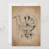 Elegant Spooky, Halloween Baby shower Kaart (Achterkant)