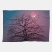 Elegant Spooky Halloween Theme Tree Mon Artwork Theedoek (Horizontaal)