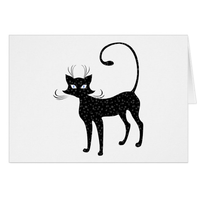 Elegant Spotted Black Cat (Voorkant Horizontaal)