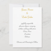 Elegant, Sprankel, Faux Lint, Uitnodiging voor bru (Achterkant)