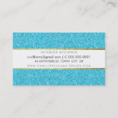 ELEGANT sprankelend glamoureus gouden folie glitte Visitekaartje (Achterkant)