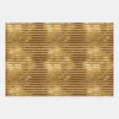 Elegant sprankelend gouden kerstinpakpapier Zij Inpakpapier Vel (Voorkant 2)