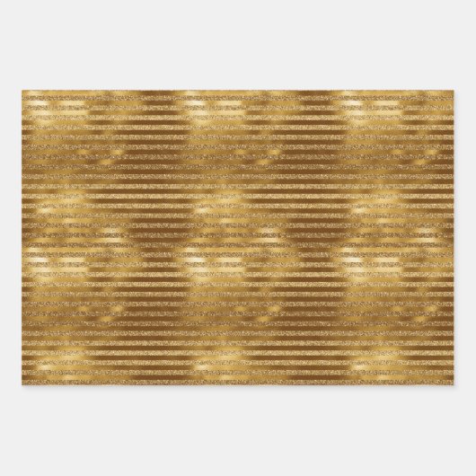 Elegant sprankelend gouden kerstinpakpapier Zij Inpakpapier Vel (Voorkant 2)