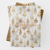 Elegant sprankelend gouden kerstinpakpapier Zij Inpakpapier Vel (In situ)