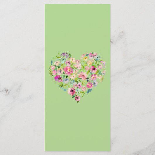 Elegant Spring Boho Floral Gold Reception Menu (Achterkant)