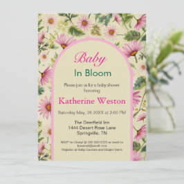 Elegant Spring Floral Baby shower Uitnodiging