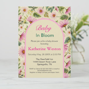 Elegant Spring Floral Baby shower Uitnodiging