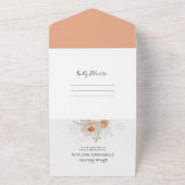 Elegant Spring Floral Birthday All In One Uitnodiging (Buitenkant)