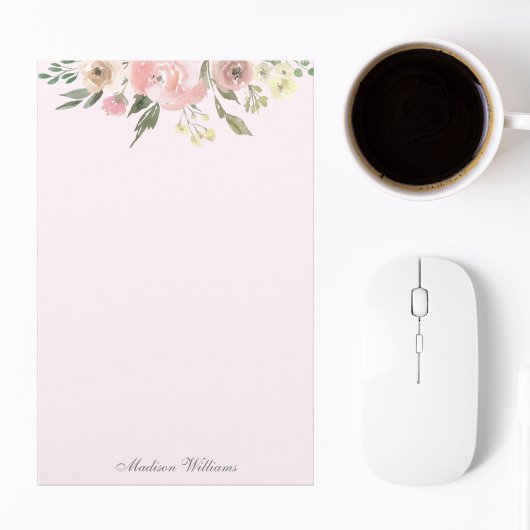 Elegant Spring Floral Blush Peony Wedding Briefpapier