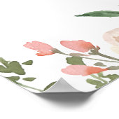 Elegant Spring Floral | Welkom op ons huwelijk Poster (Hoek)