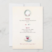 Elegant Spring Garden Afternoon Tea Party Kaart (Achterkant)