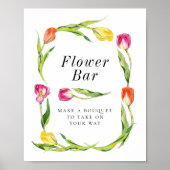 Elegant Spring Tulip Vrijgezellenfeest Bloem Bar T Poster (Voorkant)