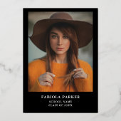 Elegant Spring Wildflower Meadow Garden Afstuderen Folie Uitnodiging (Achterkant)