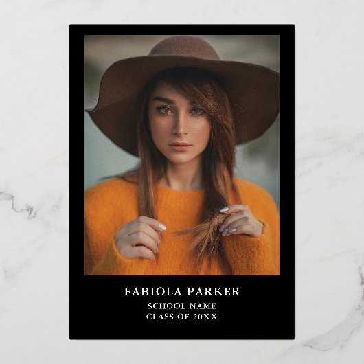 Elegant Spring Wildflower Meadow Garden Afstuderen Folie Uitnodiging (Achterkant)