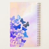 elegant sprookje butterfly paarse monogram planner (Achterkant)