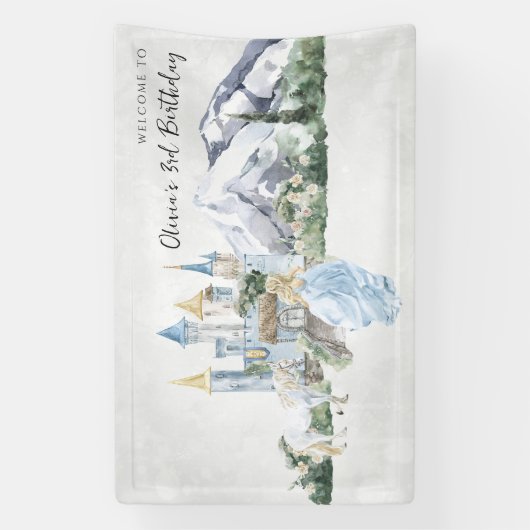 Elegant sprookje | Prinses Verjaardag Welkom Spandoek (Verticaal)