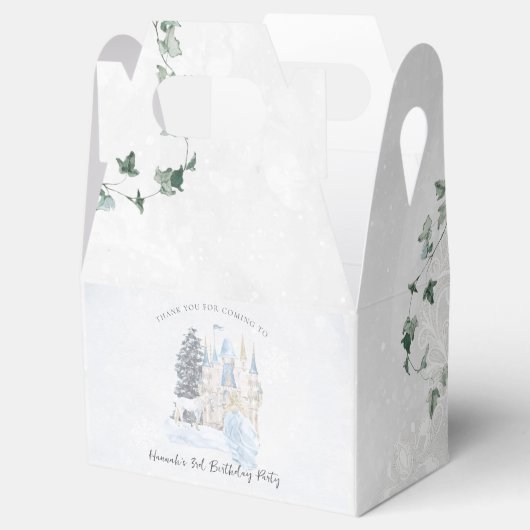 Elegant sprookje | Winter Prinses Verjaardag Bedankdoosjes (Geopend)
