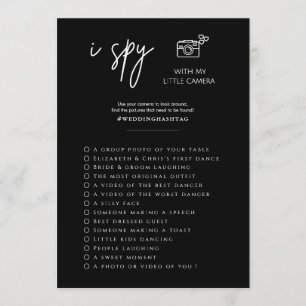 Elegant Spy Bruiloft Foto Hunt Game Programma