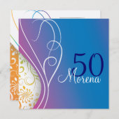 Elegant Square Invitation Kaart (Voorkant / Achterkant)