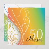 Elegant Square Invitation Kaart (Voorkant / Achterkant)