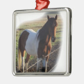 Elegant Square Metal Ornament (Links)