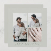 Elegant Square Multi Photo Save The Date (Voorkant / Achterkant)