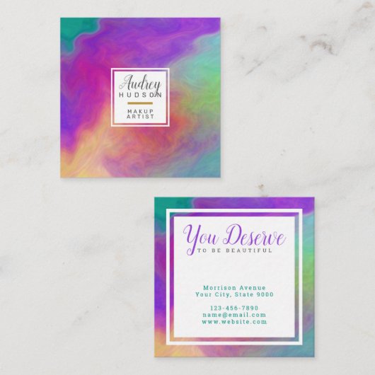 Elegant Square Visitekaartje (Voorkant / Achterkant)