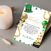 Elegant st patrick dag baby shower dank u kaart