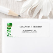Elegant St Patrick dag paar retour adres label (Insitu)