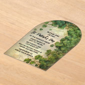 Elegant St. Patrick’s Day Green Clover Invitation (Poser)