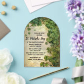 Elegant St. Patrick’s Day Green Clover Invitation (Insitu (Mariage))