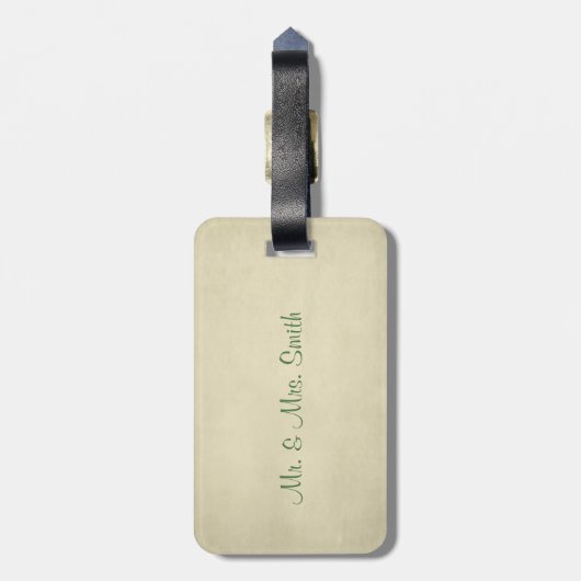 Elegant St.Patrick's Day Bagagelabel (Achterkant verticaal)