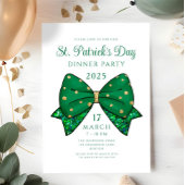 Elegant St. Patrick's Day Dinner Party Kaart