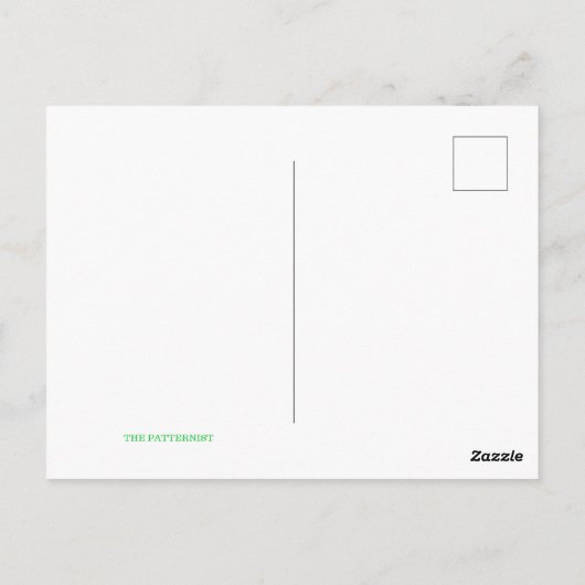 Elegant St. Patrick's Day Klaverpatroon - Groen Briefkaart (Achterkant)