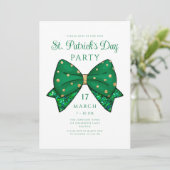 Elegant St. Patrick's Day Party Invitation (Debout devant)