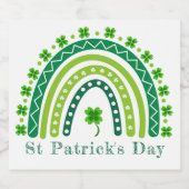 Elegant St. Patrick's Day Party Sparkling Wijnetiket (Enkel label)
