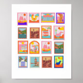 ELEGANT STAMPS ART Poster (Devant)