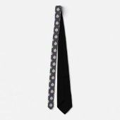 Elegant Star en Kerstmis Bauble Silver en Black Stropdas (Achterkant)